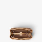 FENDI Peekaboo Mini Cappuccino-colored woven leather bag - Image 4
